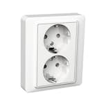 Stikkontakt Schneider Electric Exxact Basic 2-Veis