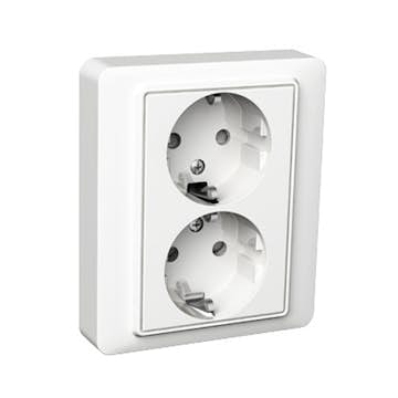 Stikkontakt Schneider Electric Exxact Basic 2-Veis