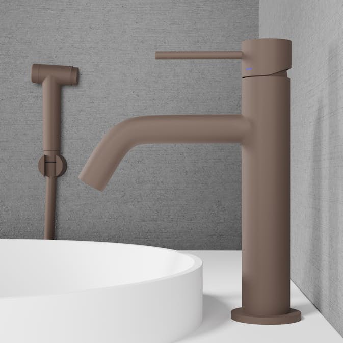 Servantbatteri Scandtap Steel Voyage Medium med Sidedusj