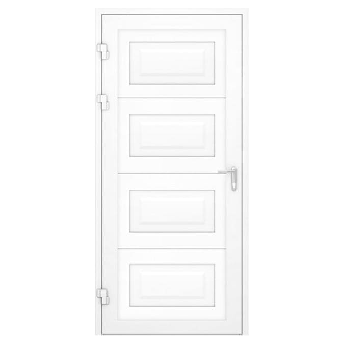 Garasjedør Grimstadporten Rutepanel Hvit