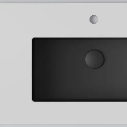 Bänkskiva INR Wave med 2 Tvättställ och hål för Blandare