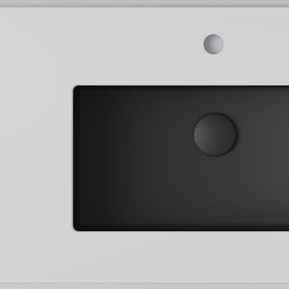 Bänkskiva INR Wave med 2 Tvättställ och hål för Blandare