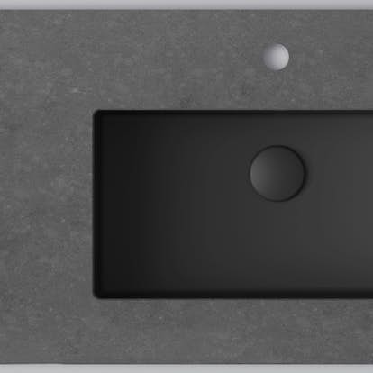 Bänkskiva INR Wave med 2 Tvättställ och hål för Blandare