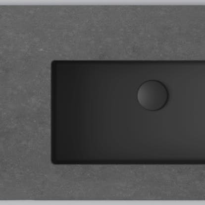 Bänkskiva INR Wave med 2 Tvättställ utan hål för Blandare