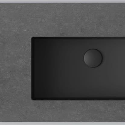 Bänkskiva INR Wave med 2 Tvättställ utan hål för Blandare