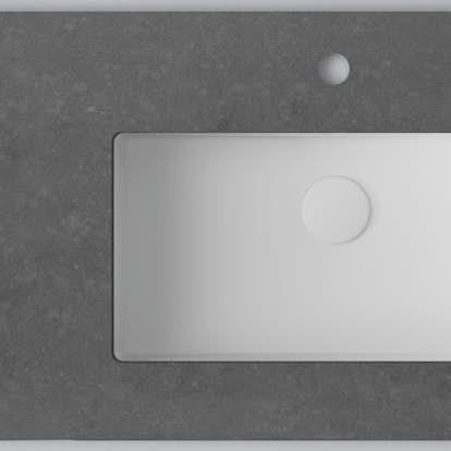 Bänkskiva INR Wave med 1 Tvättställ och hål för Blandare