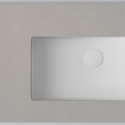 Bänkskiva INR Wave med 1 Tvättställ utan hål för Blandare