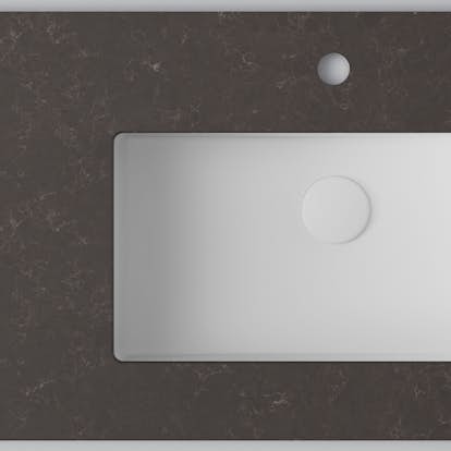 Bänkskiva INR Wave med 1 Tvättställ och hål för Blandare