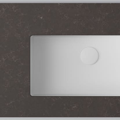 Bänkskiva INR Wave med 1 Tvättställ utan hål för Blandare