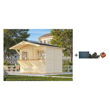 Kiosk Palmako Stella 5,2 m2 med Shingel, Papp og Spiker