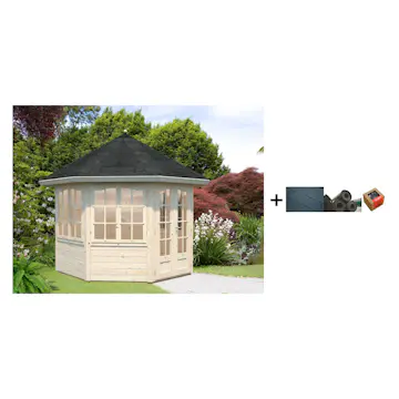 Lysthus Palmako Veronica 4 6,9 m2 med Shingel, Papp og Spiker