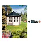 Lysthus Palmako Veronica 4 9,2 m2 med Shingel, Papp og Spiker