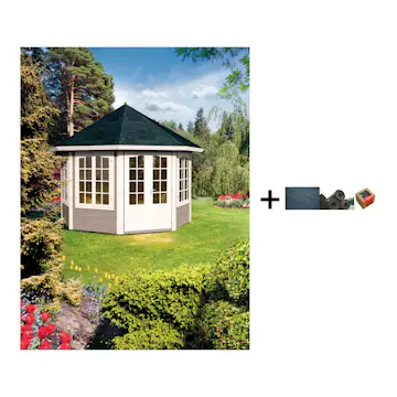 Lysthus Palmako Veronica 4 9,2 m2 med Shingel, Papp og Spiker