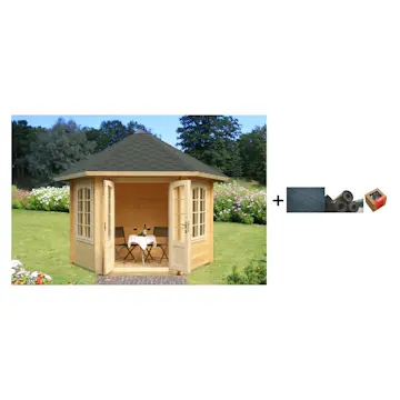 Lysthus Palmako Hanna 7,6 m2 med Shingel, Papp og Spiker