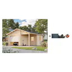 Garasjebod Palmako Roger 28,1 m2 med Leddport med Shingel, Papp og Spiker