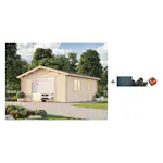 Garasjebod Palmako Roger 23,9 m2 med Leddport med Shingel, Papp og Spiker