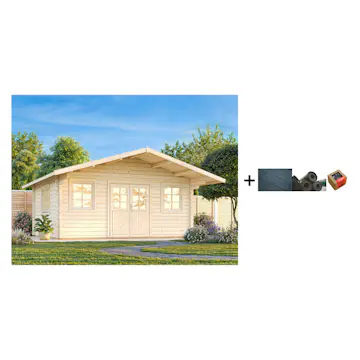 Anneks Palmako Helena 26 m2 med Shingel, Papp og Spiker