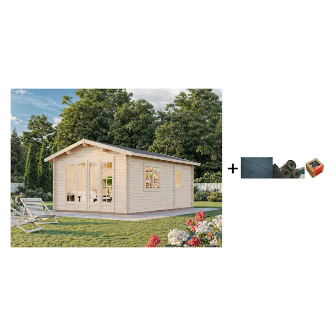 Anneks Palmako Irene 19 m2 med Shingel, Papp og Spiker