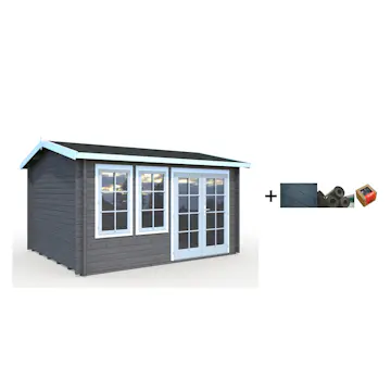 Anneks Palmako Iris 11,1 m2 med Shingel, Papp og Spiker