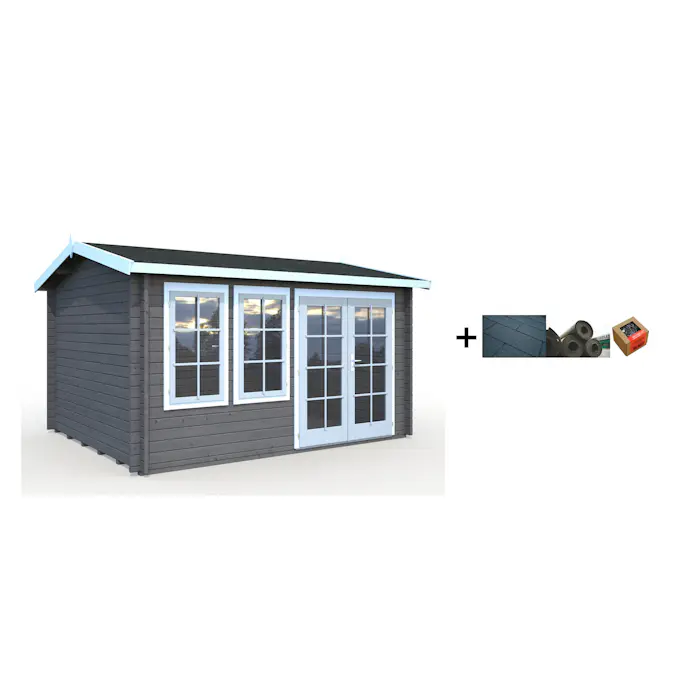 Anneks Palmako Iris 11,1 m2 med Shingel, Papp og Spiker