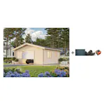 Garasjebod Palmako Roger 27,7 m2 med Leddport med Shingel, Papp og Spiker