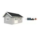 Hytte Palmako Sandra 29,9 m2 med Shingel, Papp og Spiker