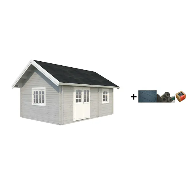 Hytte Palmako Sandra 29,9 m2 med Shingel, Papp og Spiker