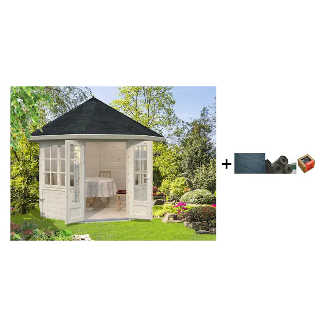 Lysthus Palmako Veronica 2 6,9 m2 med Shingel, Papp og Spiker