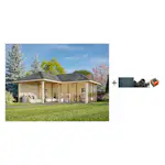 Hagestue Palmako Bianca 24,9 m2 Sett 214 Slide med Shingel, Papp og Spiker