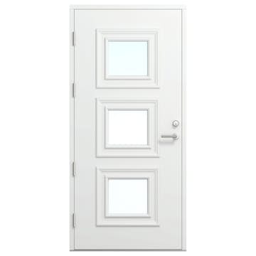 Ytterdør Bygg1 Fjord 09 Klarglass Hvit