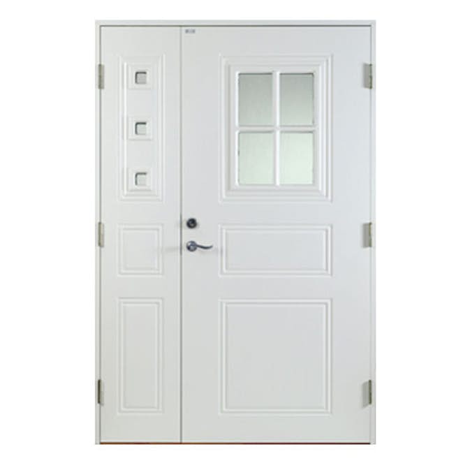 Ytterdør Diplomat Classic Cotswoldglass Hvit med Sidefelt