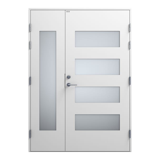 Ytterdør med Skåtefelt Diplomat Alma Klart Glass