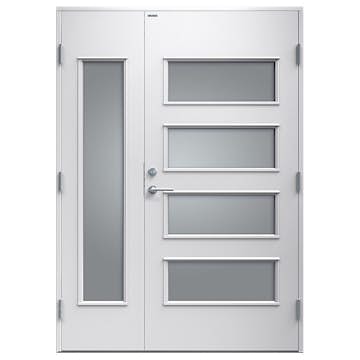 Ytterdør med Skåtefelt Diplomat Ebba Sotet Glass