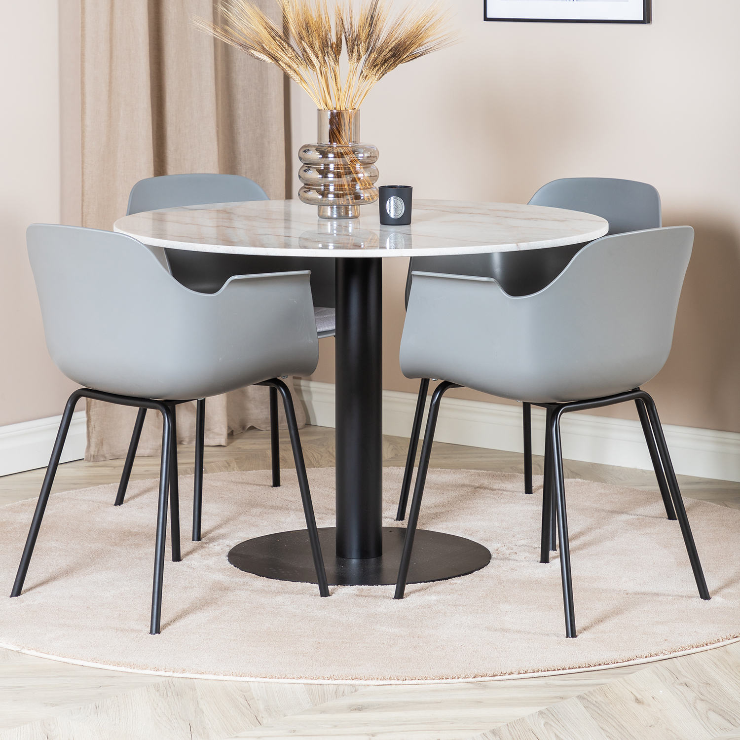 Spisegruppe Venture Home Estelle med 4 Colombine Stoler