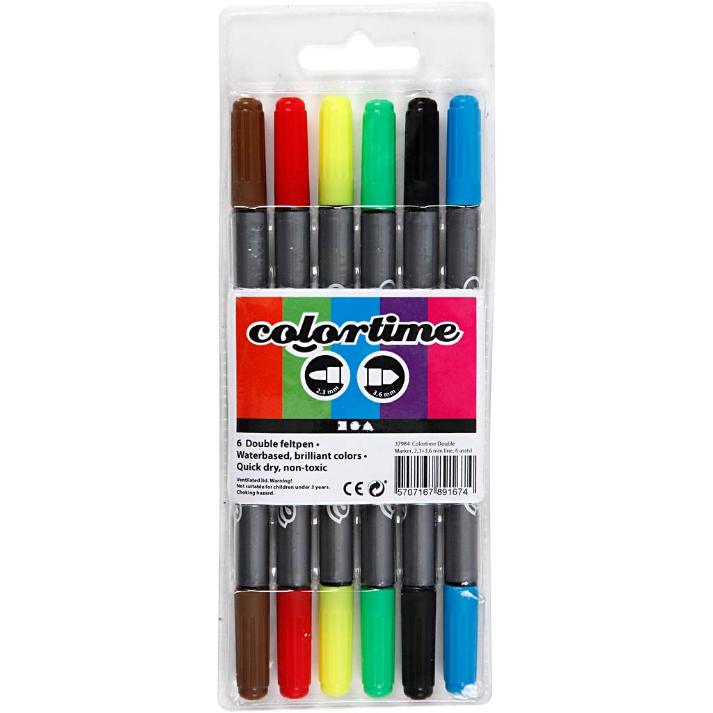 Dobbeltusj Creativ Company Colortime Strek 2,3+36 mm 1 Pk