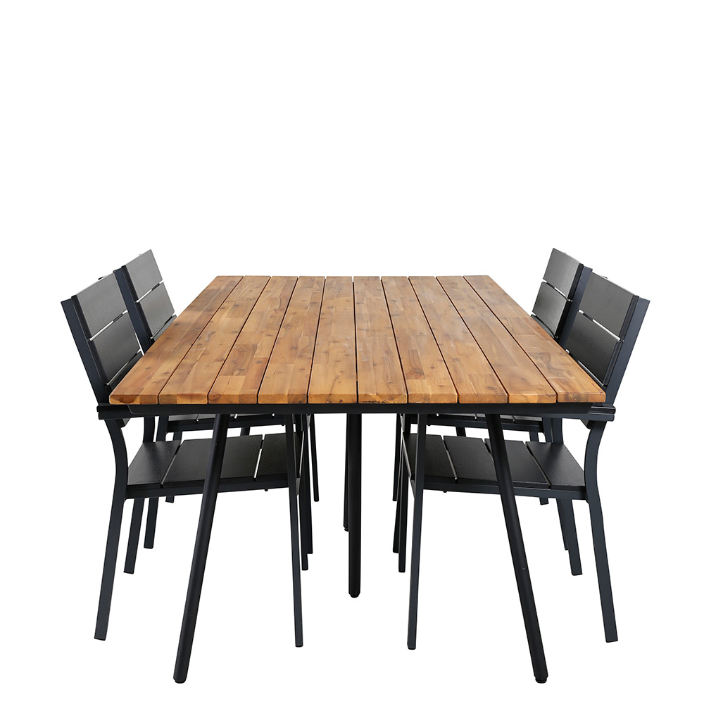 Spisegruppe Venture Home Chane med 4 Lede Stablebare Spisestoler