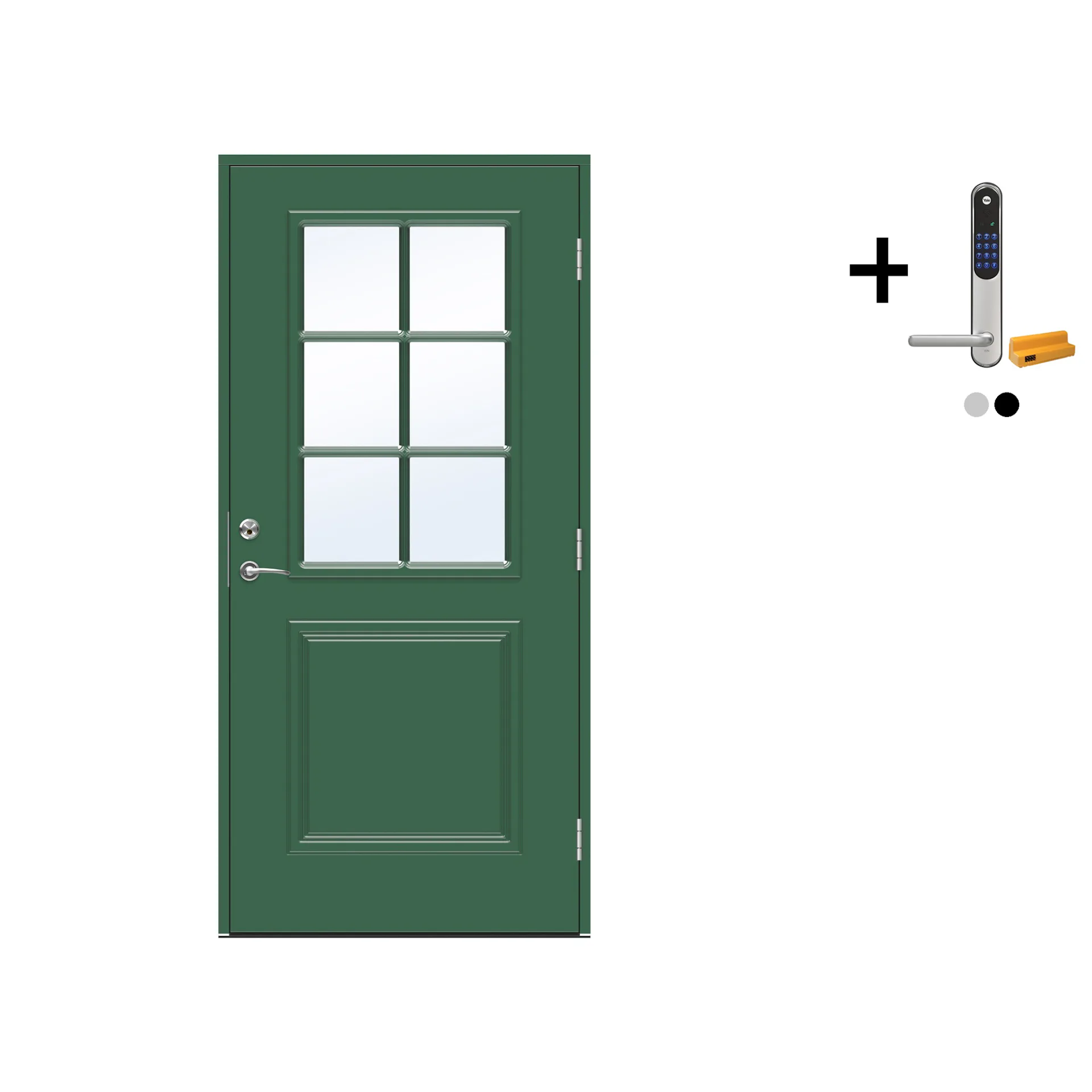 Ytterdør Swedoor Advance-Line Classic Smetana med Yale Entrus