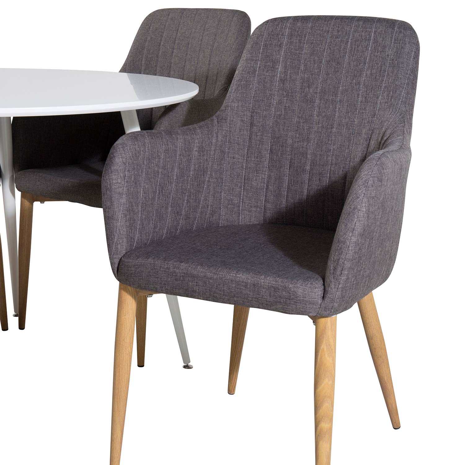 Spisegruppe Venture Home Plake med 4 Corina Stoler Polyester Rundt