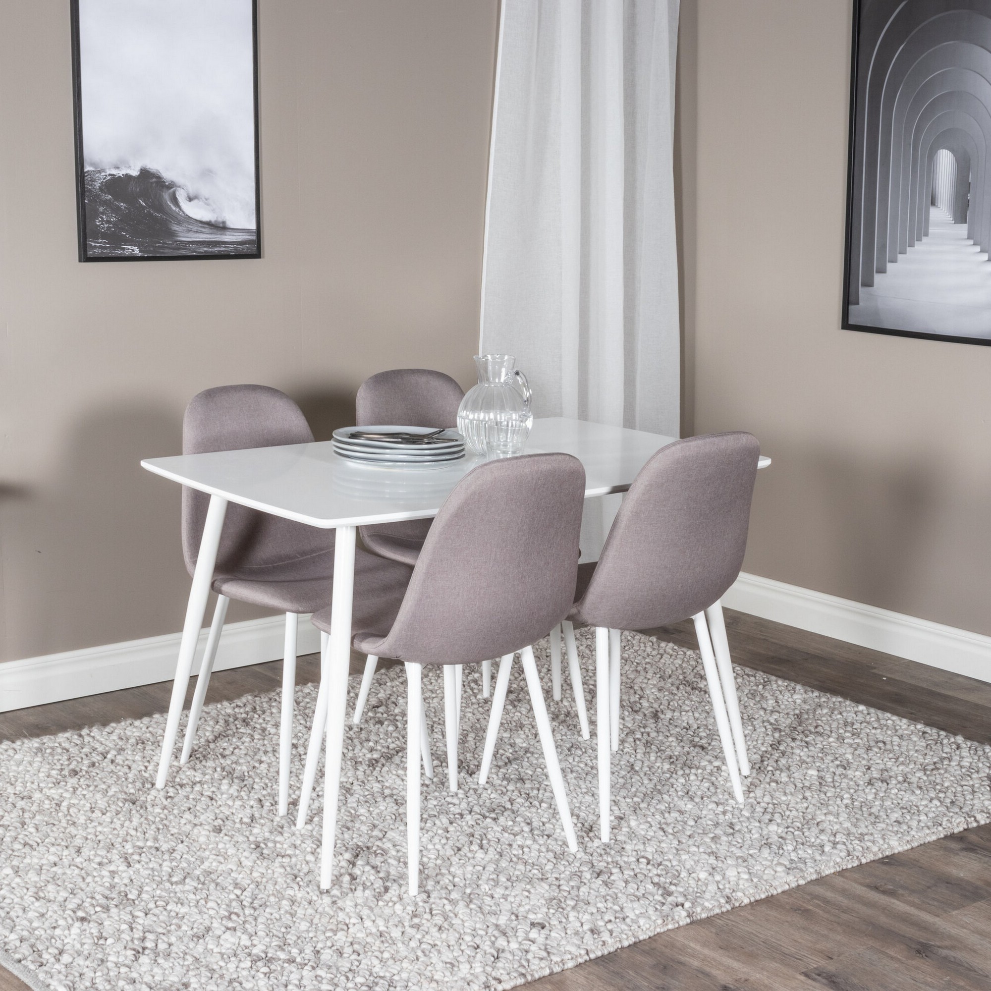 Spisegruppe Venture Home Polar med 4stk Stoler