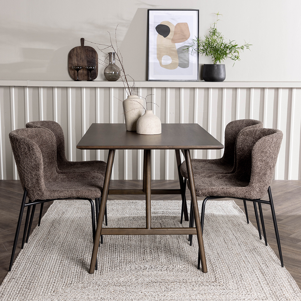 Spisegruppe Venture Home Kaseidon med 4 stk Modesto Stoler