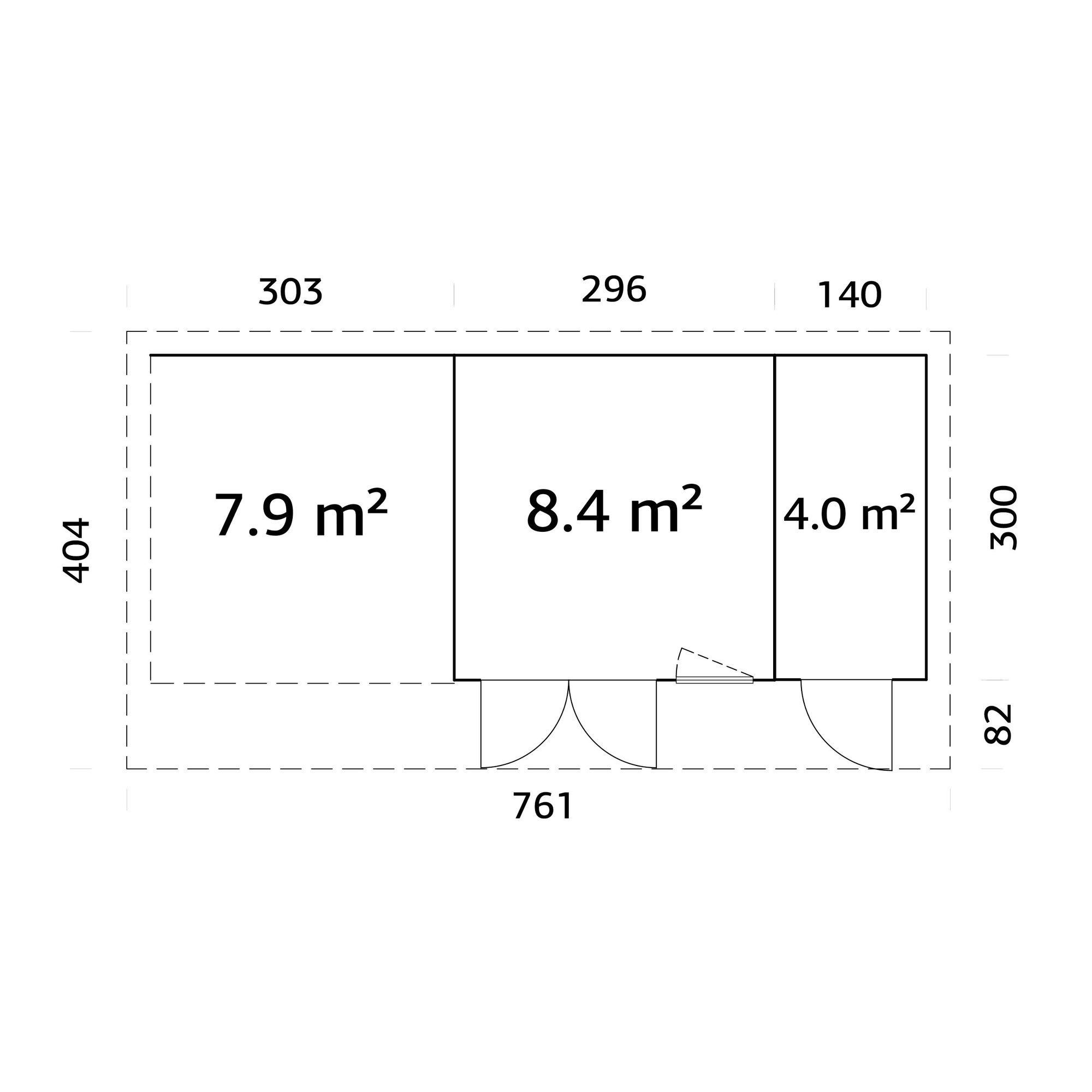 Hagestue Palmako Aurelia 21,4 m² (inv. 20,3 m²)