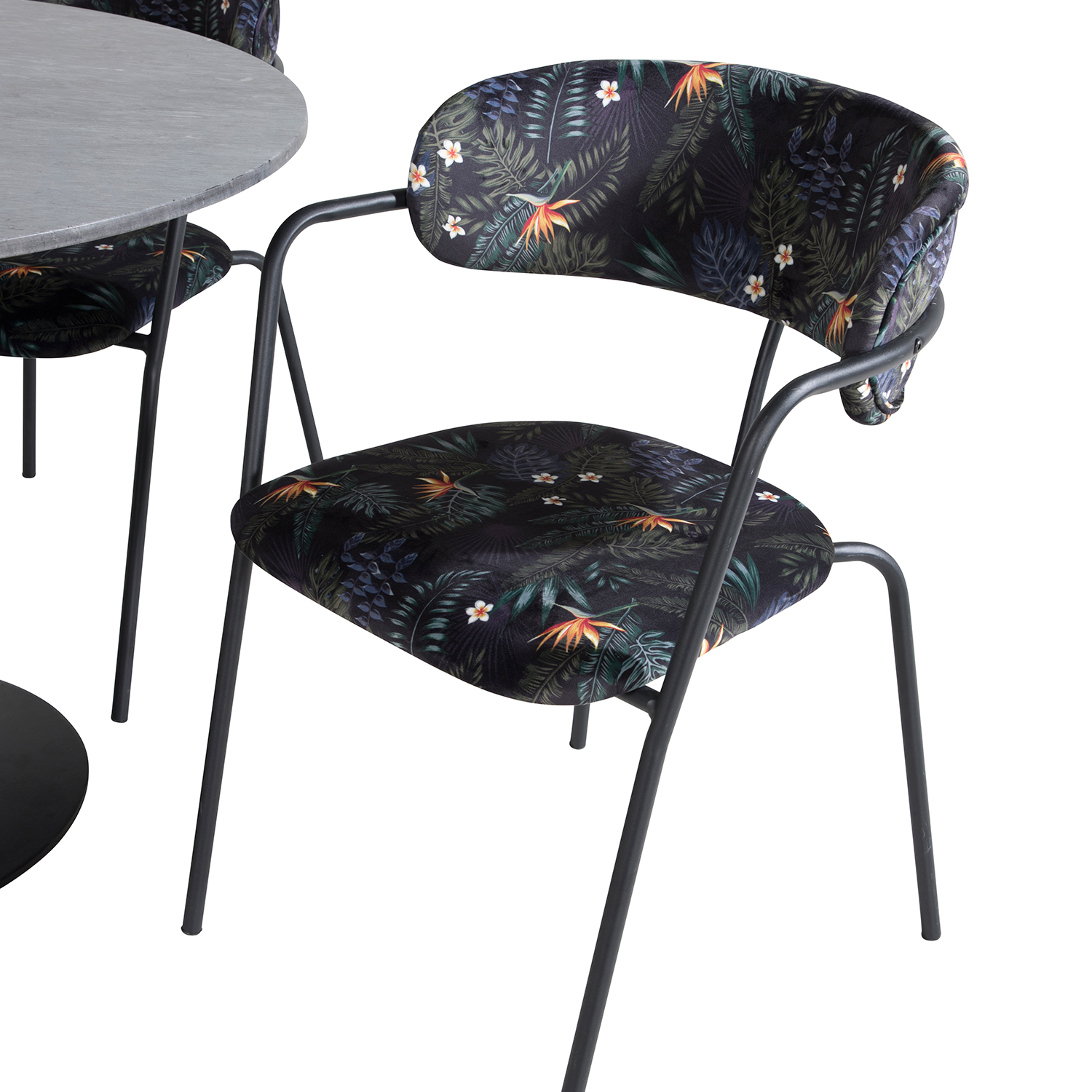 Spisegruppe Venture Home Estelle med 4 Aris Stoler Polyester