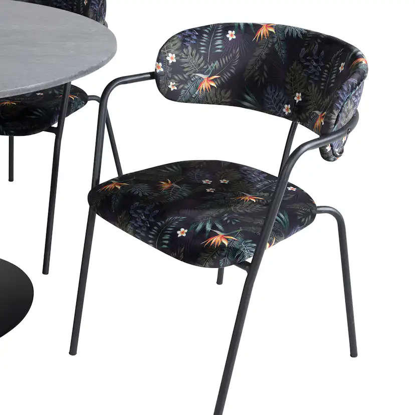 Spisegruppe Venture Home Estelle med 4 Aris Stoler Polyester
