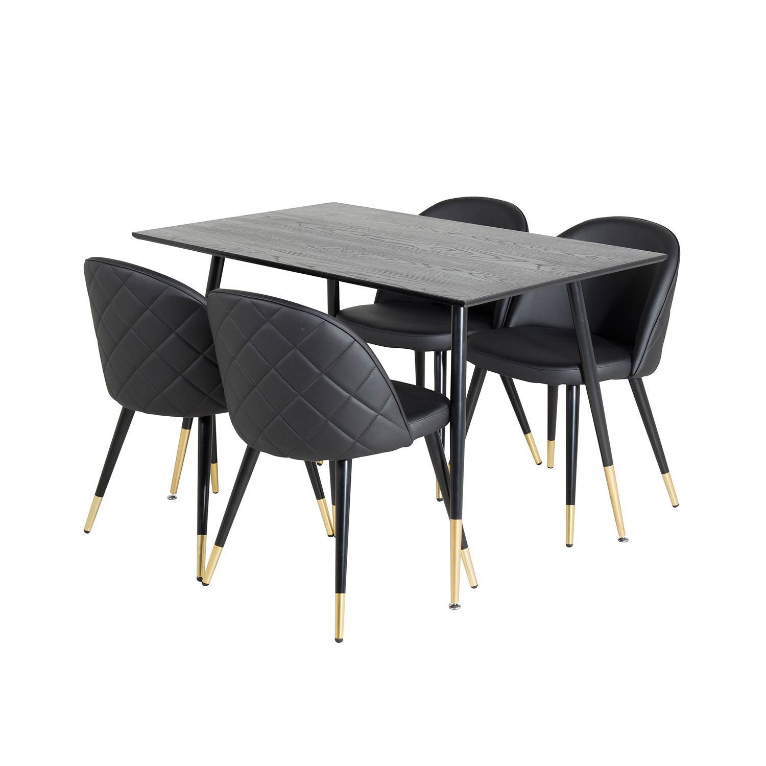 Spisegruppe Venture Home Dipp med 4 Velvet Stoler