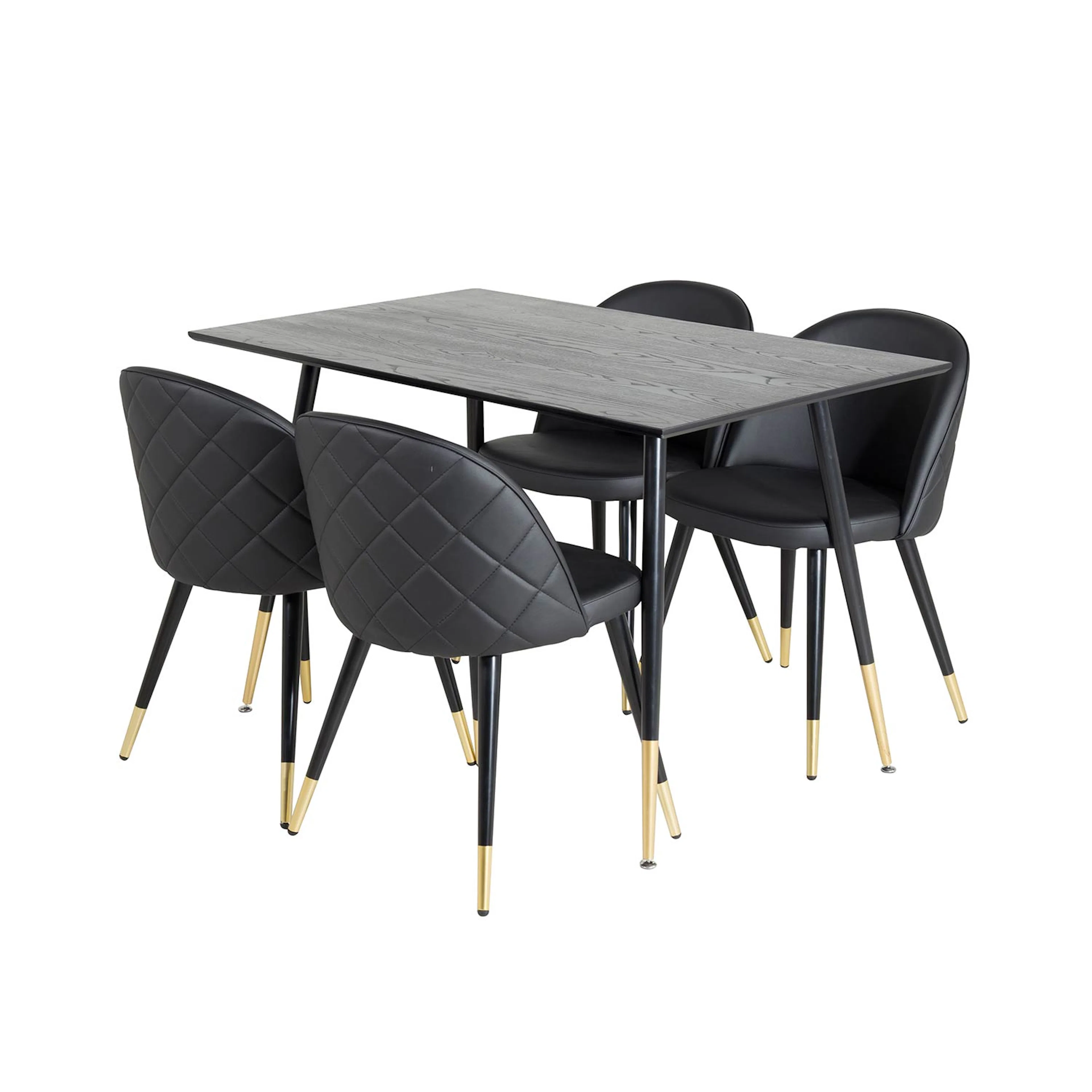 Spisegruppe Venture Home Dipp med 4 Velvet Stoler