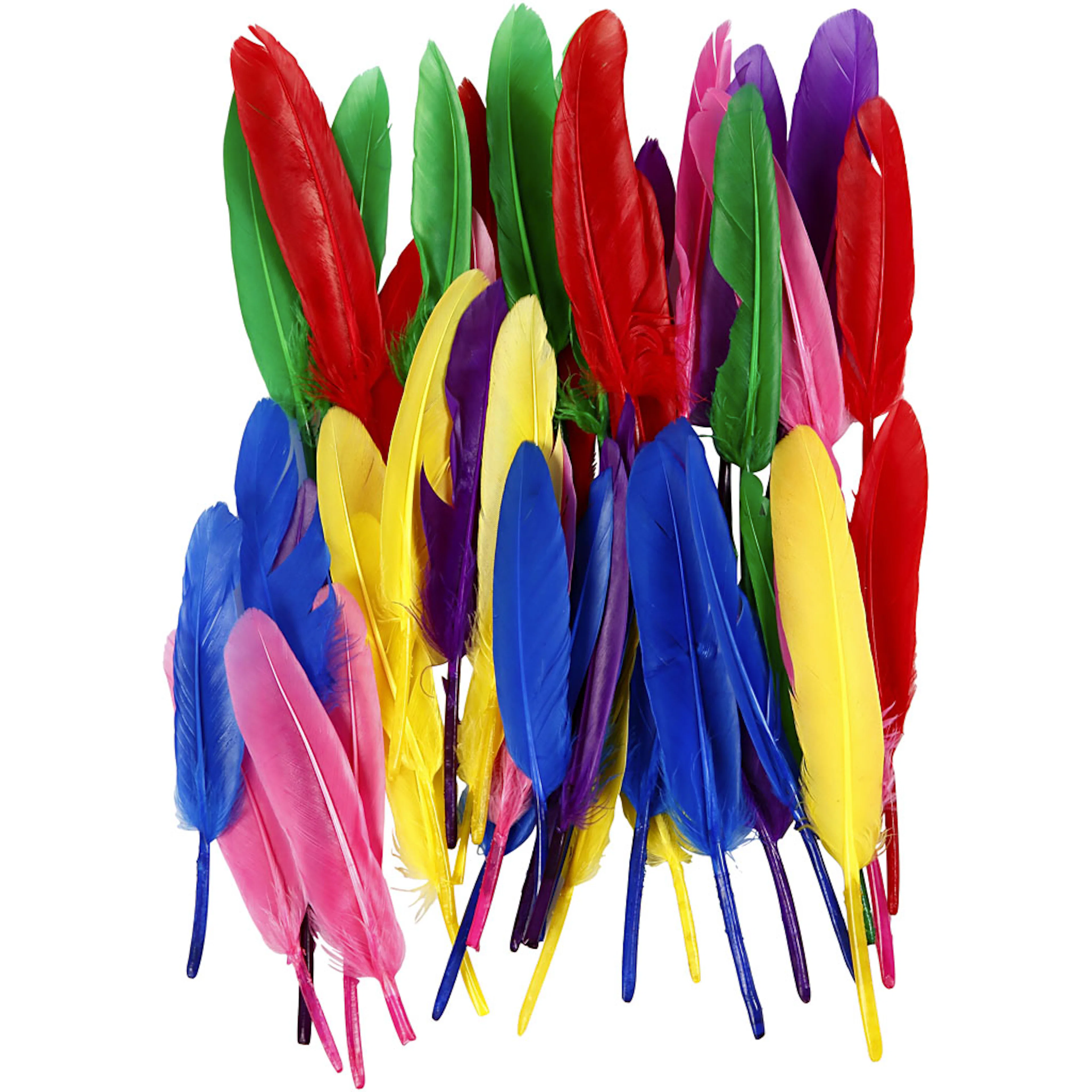 Fjær Creativ Company Ass Farger 13 cm 48 stk/1 Pk