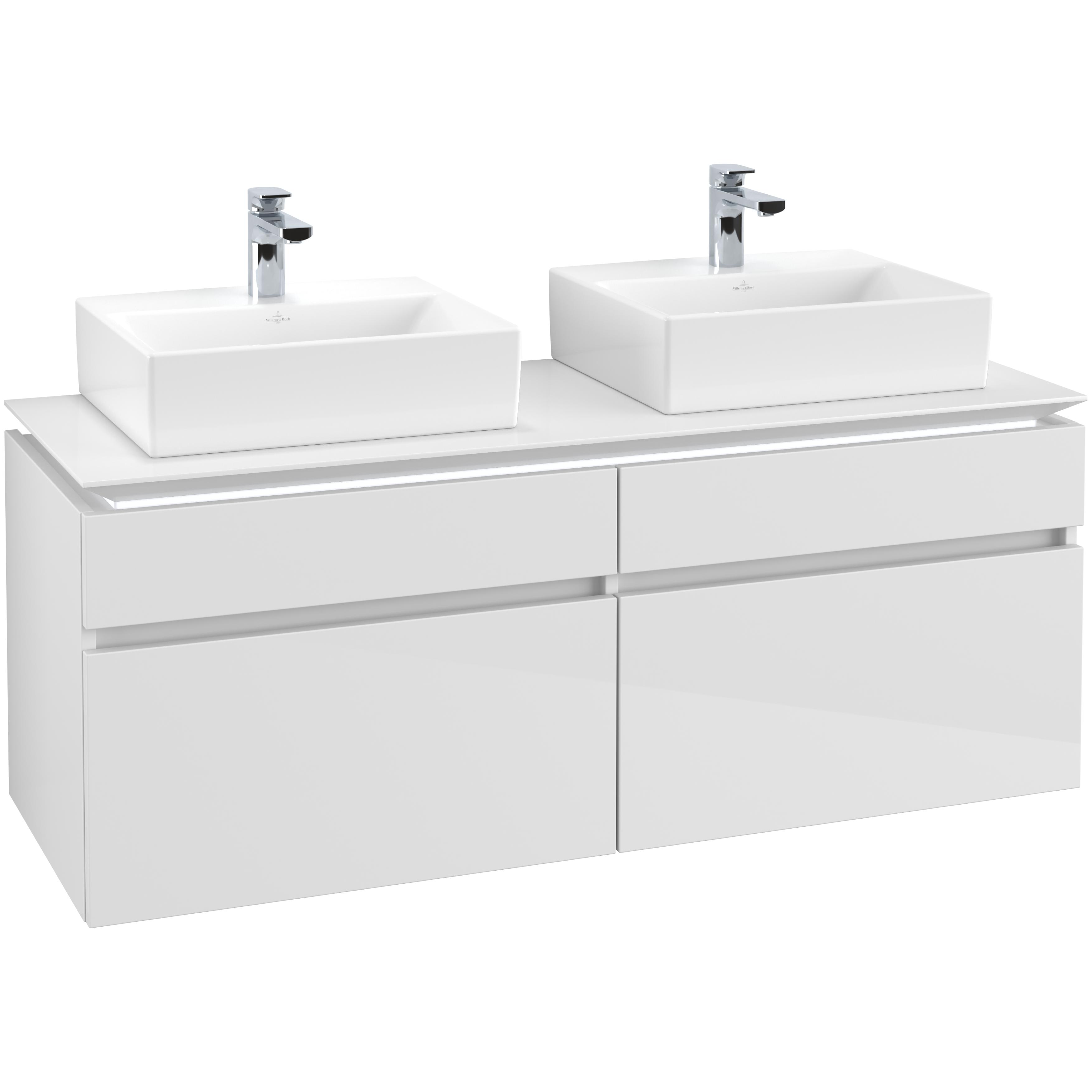 Tvättställsskåp Villeroy & Boch Legato 1400 med 4 Lådor för Två Tvättställ | badrum - badrumsmobler - tvattstallsskap-och-kommod | KakelKungen