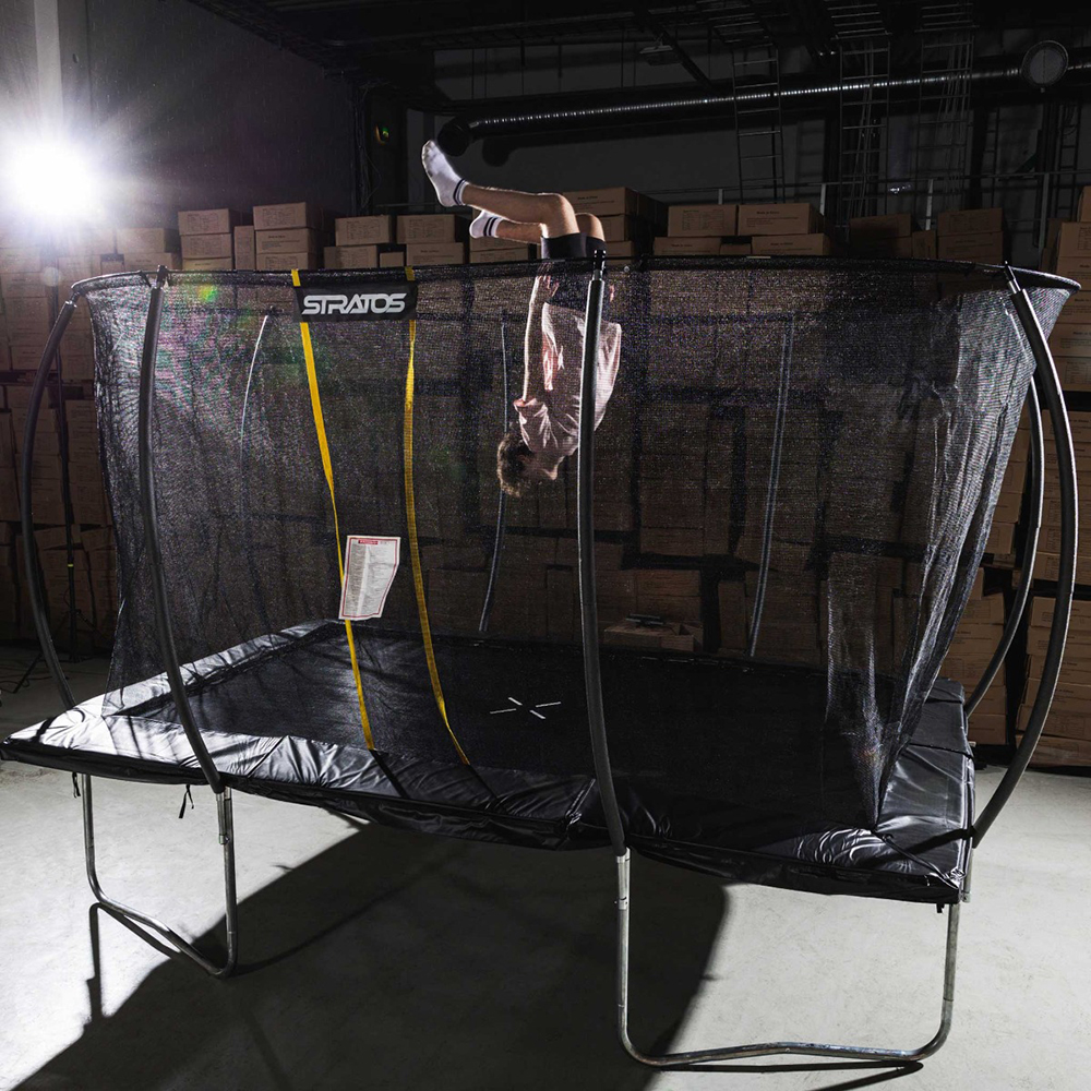 Trampoline Stratos Rektangulær med Sikkerhetsnett