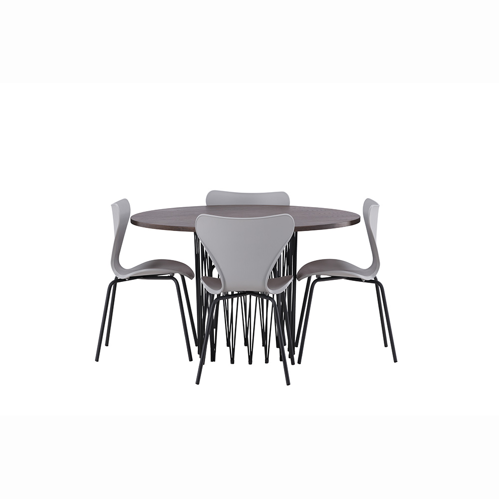 Spisegruppe furniture/fashion Stone med 4 Estes Stoler