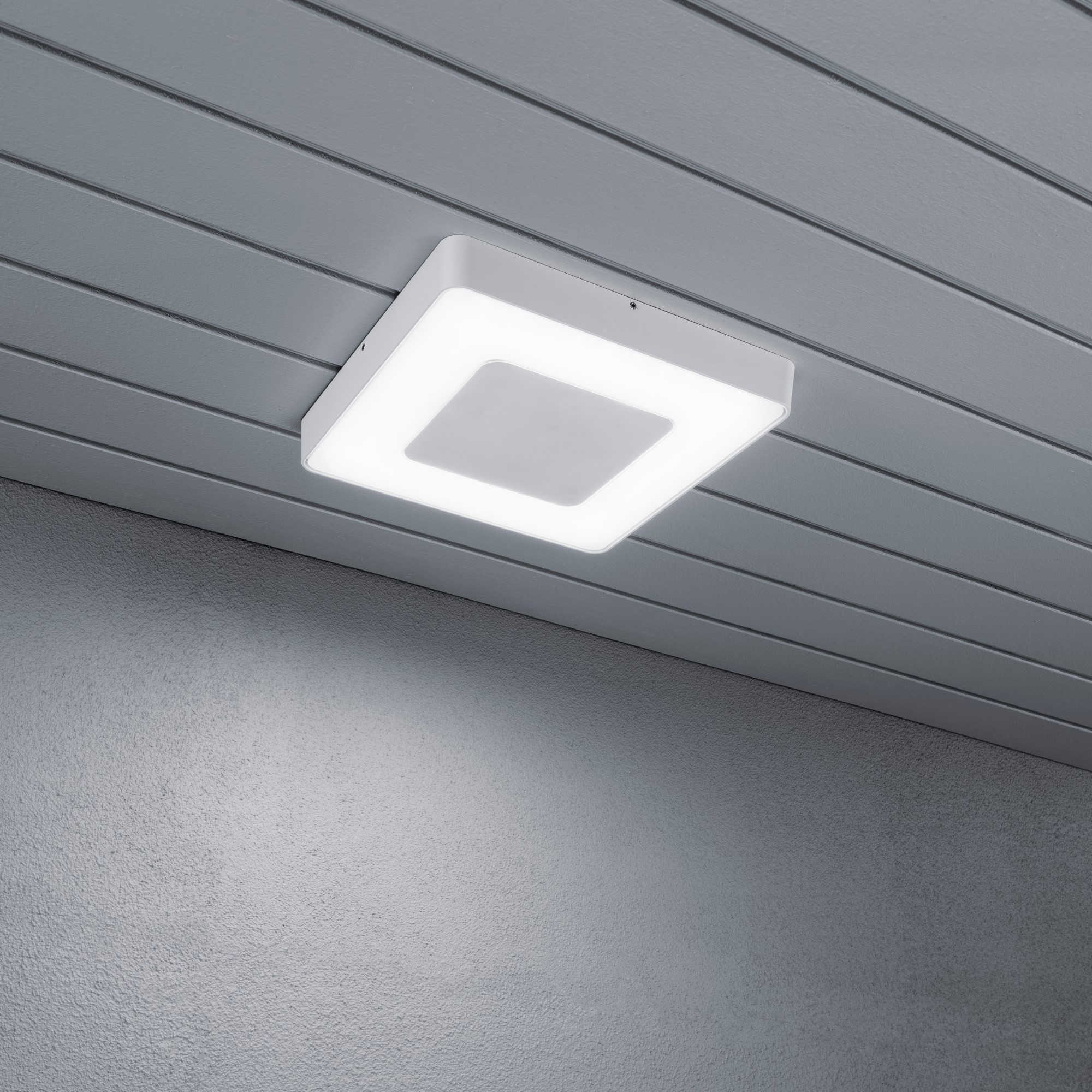Vegglampe Gnosjö Konstsmide Carrara Square LED med Fjernkontroll